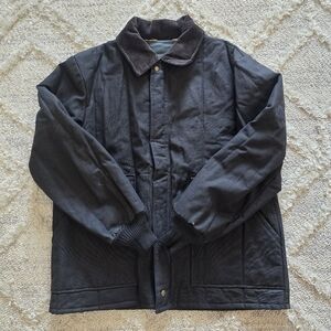 Vintage Walls Men's Large Barn Chore Jacket Coat Black Blizzard Pruf